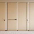 Modern Hinged Doors With Smooth Surface And Beige Tone For Home Interior Design 3d model