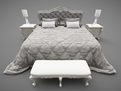 Jane Europe double bed 3d model