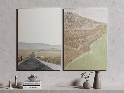 Quiet Decorative Painting Abstract Decorative Painting 3d model