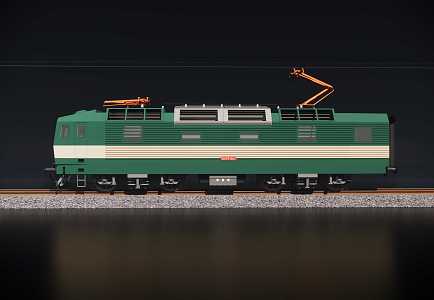 modern electric locomotive 3d model