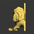 Luxurious Gold Star Shaped Furniture Decor With Lion Head Design And Shiny Surface