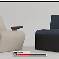 Modern Fabric Single Sofa in Various Colors with Comfortable Design for Living Room