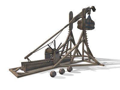 Medieval stone machine model