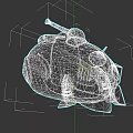Yellow Striped Aquatic Animal With Submarine Like Design Blue Mouth And Cannon Structure