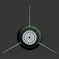 Green And Black Military Missile With Tail Fins And Cylindrical Body Structure Design