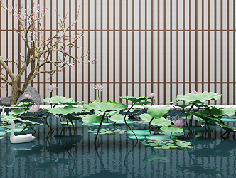 New Chinese Lotus Pond 3d model