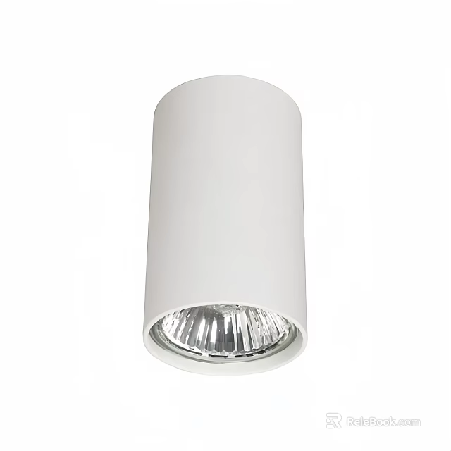 White Cylindrical Downlight Spotlight With Modern Design For Ceiling Bright Lighting 3d model 