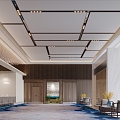 New Chinese Hall Hotel Lobby 3d model