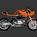 Buell Orange Motorcycle Sleek Design With Black And Orange Seat And Modern Sporty Look