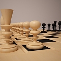 Entertainment Table Chess Table Chess 3d model