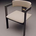 Modern Leisure Chairs with Armrests in Beige Brown Gray White Fabric and Leather