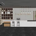 Modern Front Desk Reception 3d model