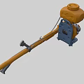 Agricultural Sprayer Equipment With Yellow Tank Blue Engine And Long Spray Wand