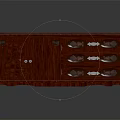 Traditional Wooden Entryway Console Cabinet With Drawer Storage And Carved Door Details