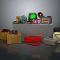 Toolbox tin box iron box fan computer plastic box container realistic 3d model