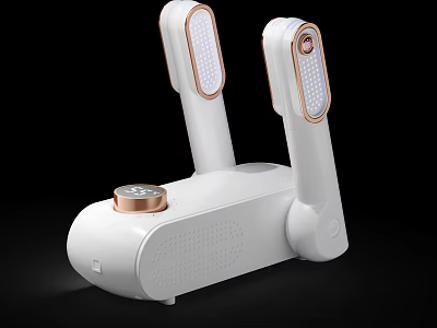 Sleek Modern Daily Electrical Appliance With Foldable Arms LED Light Panels And Control Knob 3d model