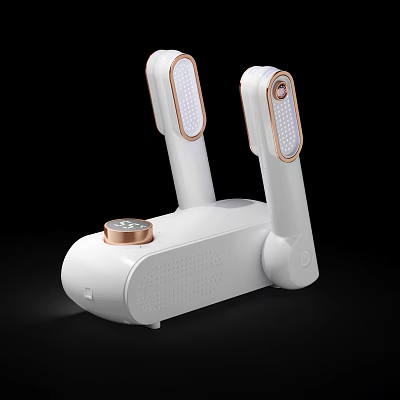 Sleek Modern Daily Electrical Appliance With Foldable Arms LED Light Panels And Control Knob 3d model