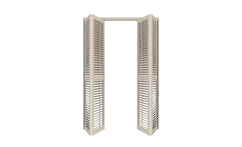 modern folding louver door 3d model