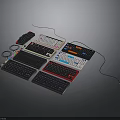 Assorted Wired Keyboards with Various Colors and Designs for Electronic Devices