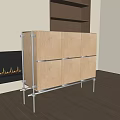 Modern Wooden Storage Cabinet With Metal Legs And Contemporary Design