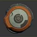 Orange And Blue Mechanical Signal Device With Circular Design Lens And Signal 13