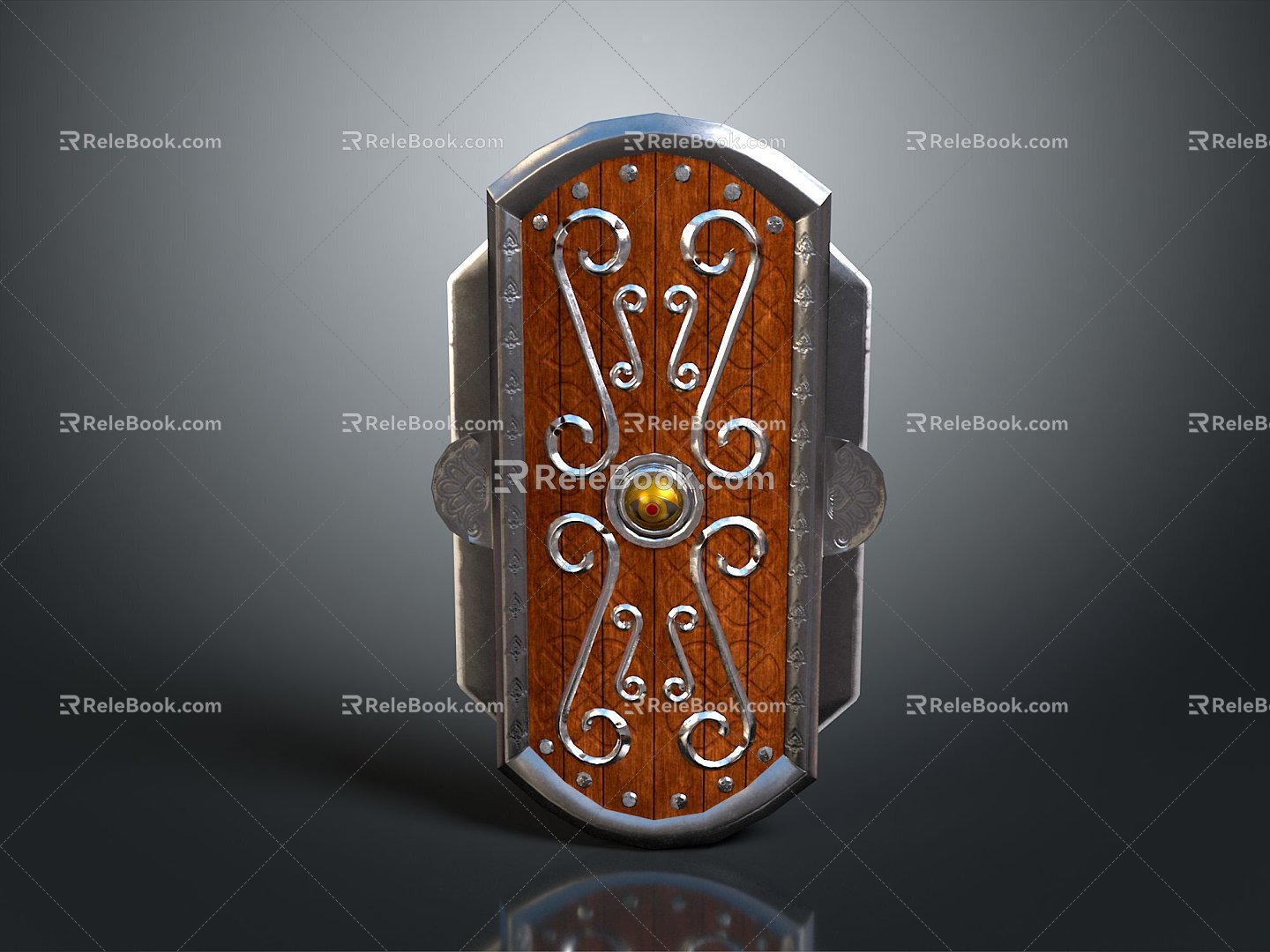 Medieval Shield Ancient Shield Shield Shield Defensive Weapon Ancient Shield Iron Shield Protective Shield Wooden Shield 3d model