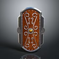 Medieval Shield Ancient Shield Defensive Weapon Ancient Shield Iron Shield Protective Shield Wooden Shield 3d model