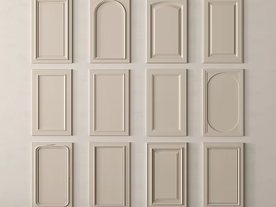 Stylish Decorative Wainscoting Wall Panels With Various Design Shapes And Styles For Interior Decoration 3d model