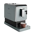 Modern Silver And Black Kitchen Coffee Machine With Coffee Cup On Base 3d model