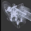 Stirling engine shows small engine 3d model
