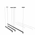 Stylish Contemporary Linear Pendant Lights With Black And White Hanging Design