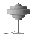 Modern Orange and Yellow Table Lamp With Layered Petal Design And Metal Stand