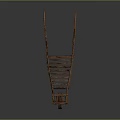 Vintage Wooden Handcart With Rustic Structure Traditional Frame And Curved Handles