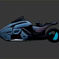 Futuristic Motorcycle With Sleek Blue Purple Gradient Body And Aerodynamic Shiny Design