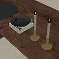 Elegant Candle Lamps On Wooden Table With Open Book And Warm Glow