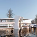 Modern Exhibition Hall Architecture Cafe Architecture Catering Architecture Art Gallery Architecture 3d model
