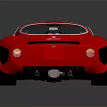Vintage Red Ferrari Sports Car With Sleek Design Black Windows And White Wheels