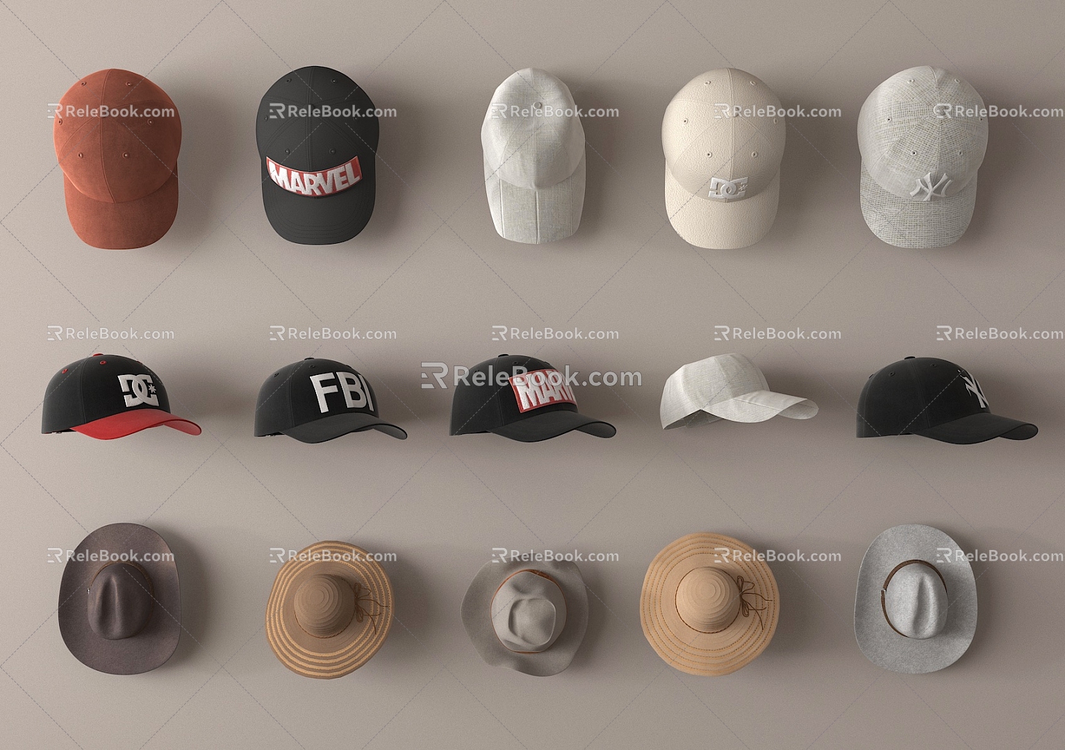 Modern hat 3d model