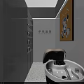 Stylish Minimalist Hair Salon Interior Design With Comfortable Styling Chairs Large Mirrors And Storage Cabinets