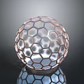 Translucent Decorative Sphere Featuring Honeycomb Hexagonal Structure for Modern Home Interior Decor 3d model