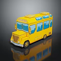 Modern bus minibus minivan driverless bus 3d model
