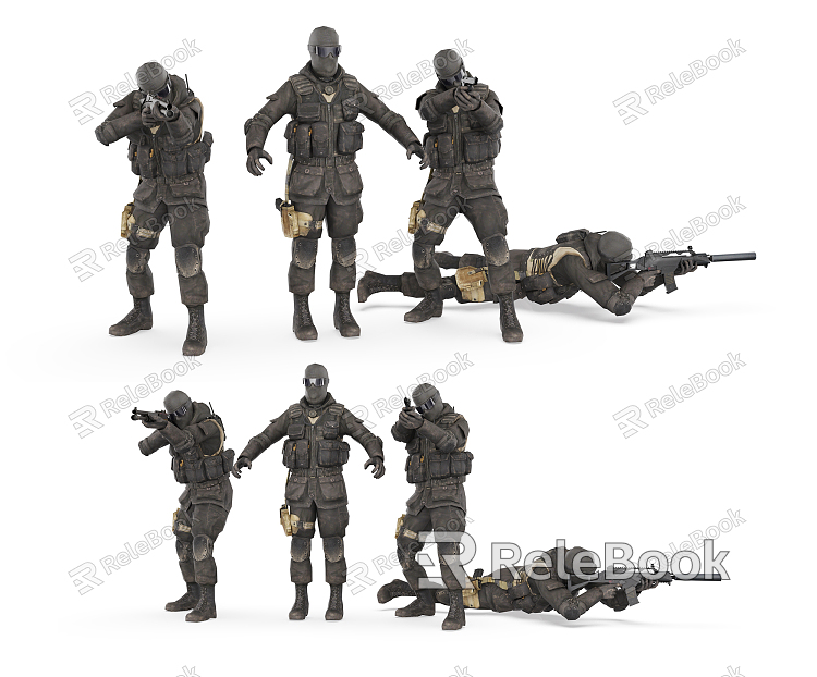 Modern Soldier Soldier Characters model