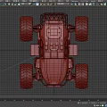 Dark Industrial Off Road Vehicle With Large Tires And Mechanical Details