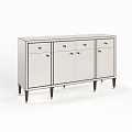 Stylish Modern White Dresser With Drawers Cabinets And Dark Wood Legs