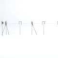 Sturdy Metal Road Facilities With Street Lamps Utility Poles And Signal Structures