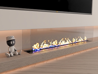 Modern Fireplace Electronic Fireplace Stove 3d model