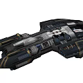 Futuristic Nova Dreadnaught Spaceship With Detailed Armor And Weapon Systems