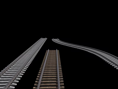 train track rail modern rail track train track rail car 3d model
