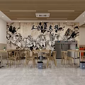 Food Court Interior Design With Local Specialties Shop And Wuhan Hot Dry Noodles Counter