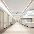 Hospital Outpatient Clinic Modern Corridor And Reception